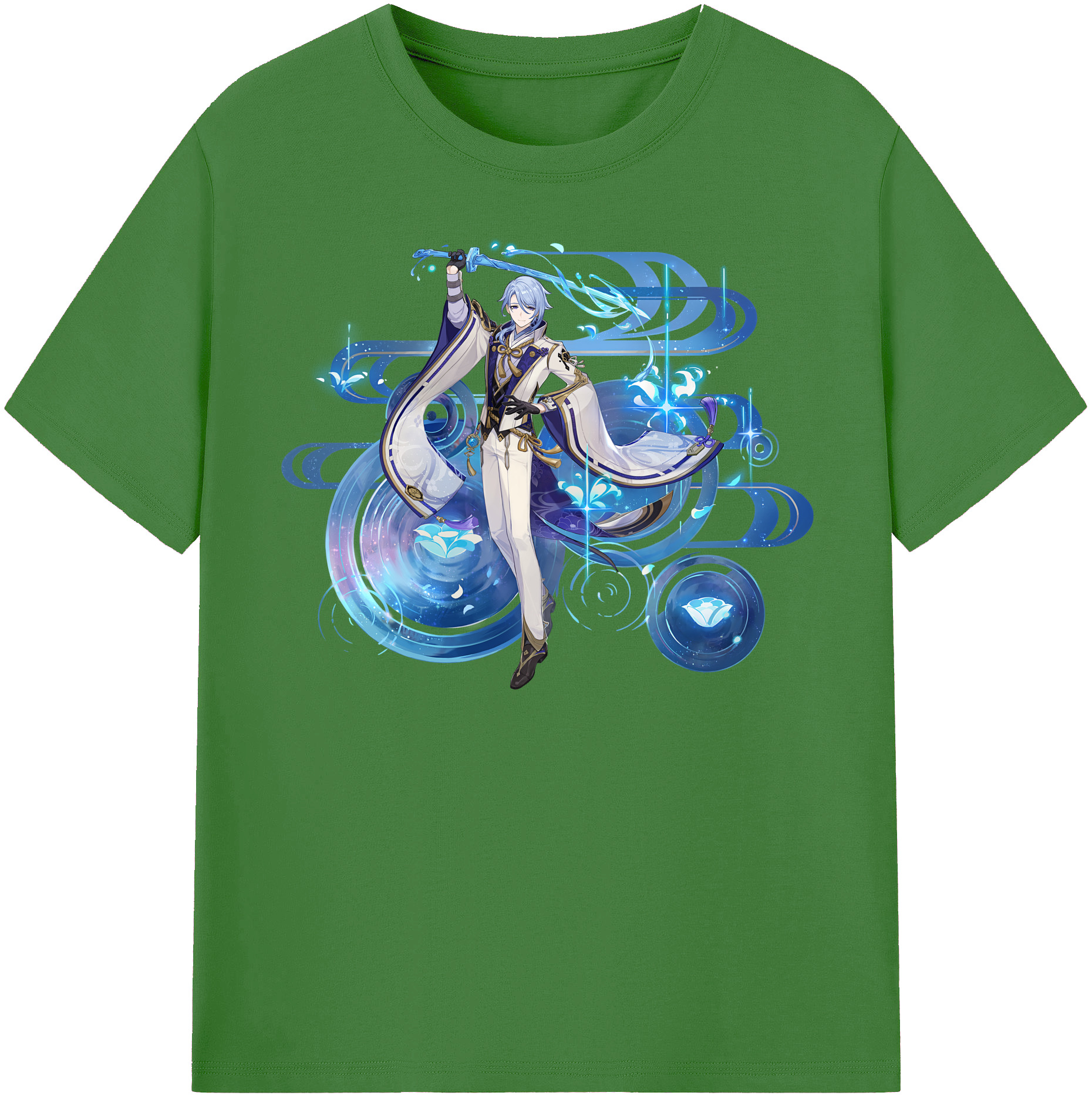 げんし神 神里綾人 かみさとあやと genshin Kamisato Ayato レディースカジュアルプリントTシャツ（綿100％）